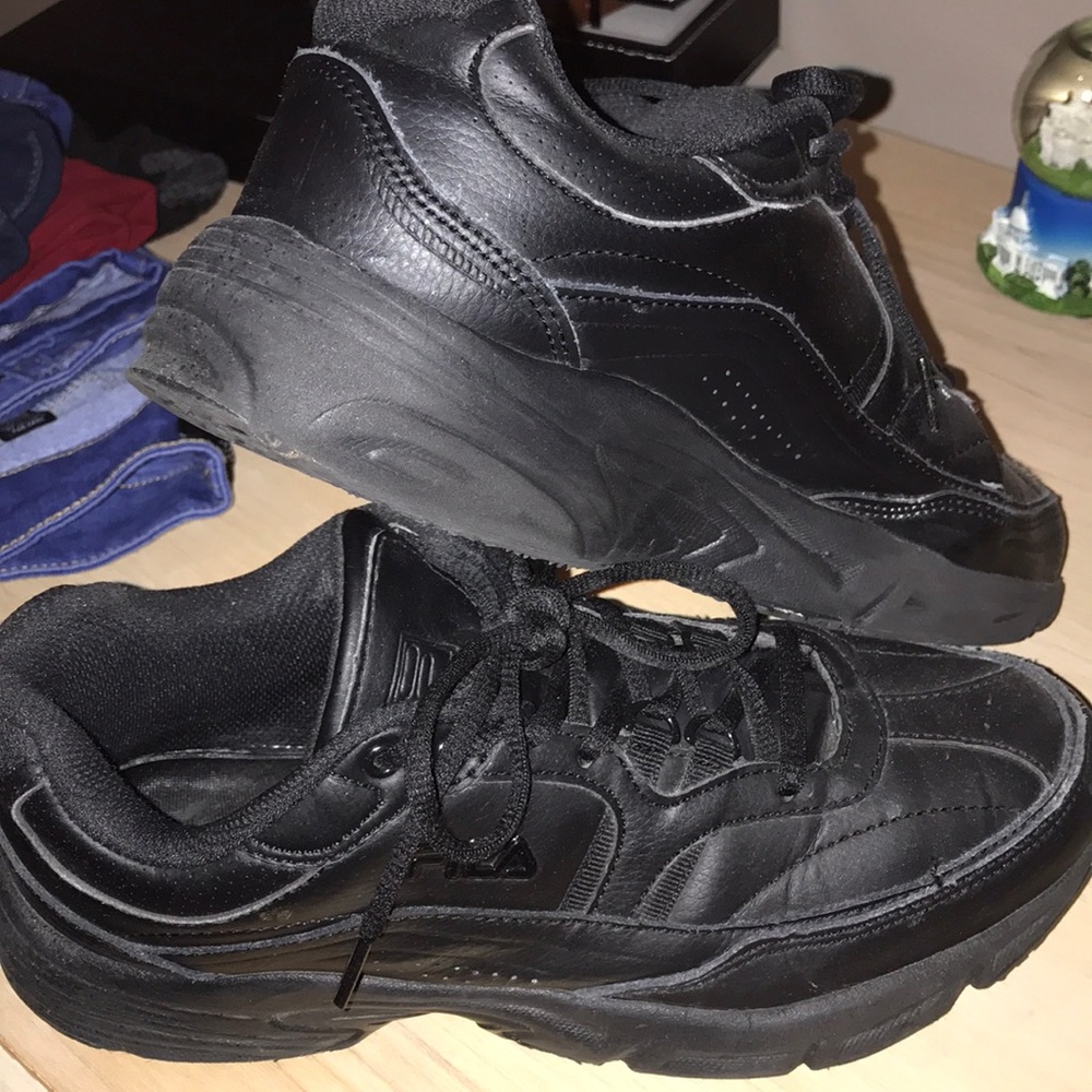 Filas non slip work black work shoes